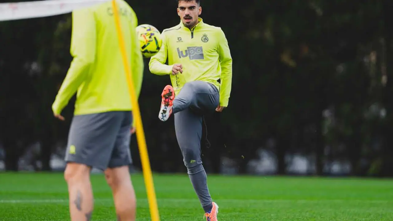 Los jugadores del Racing durante un entrenamiento. / RRC