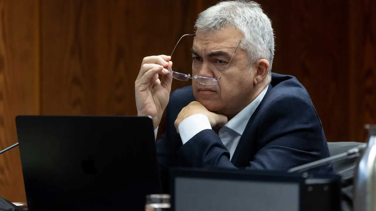 El ex secretario de Organizaci&oacute;n del PSOE Santos Cerd&aacute;n durante la Comisi&oacute;n de Investigaci&oacute;n. / EP