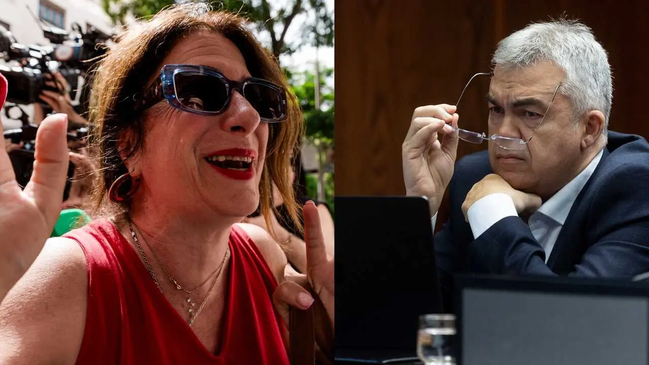 La exconcejal socialista Leire D&iacute;ez y el ex secretario de Organizaci&oacute;n del PSOE Santos Cerd&aacute;n. / EP / A.E