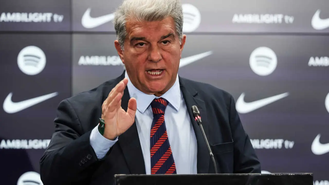 El preside el F&uacute;tbol Club Barcelona, Joan Laporta./ EP
