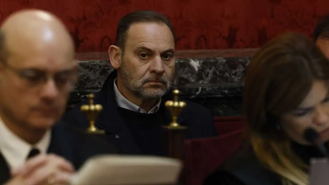 El exministro Jos&eacute; Luis &Aacute;balos, este jueves en el Tribunal Supremo, durante la audiencia preliminar del caso mascarillas.
Foto: Pool / Remitida