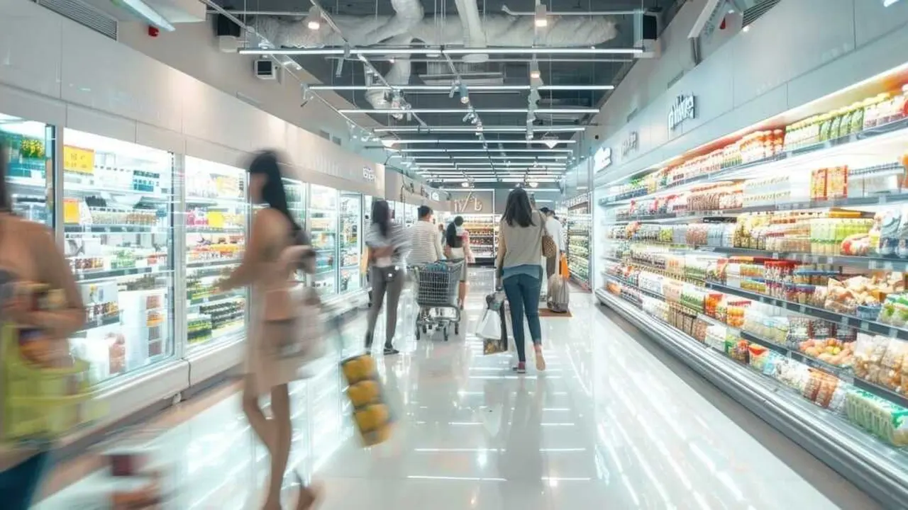 Varios clientes hacen su compra en un supermercado. / EP
