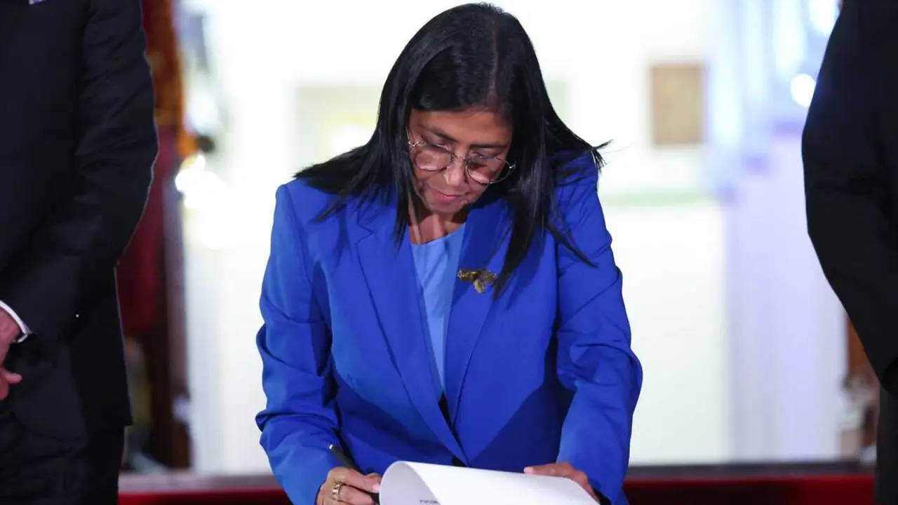 La presidenta encargada de Venezuela, Delcy Rodr&iacute;guez. / P.V.
