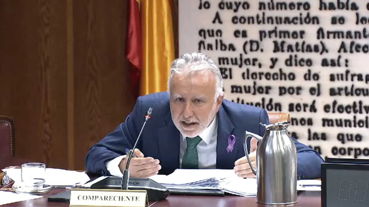 &Aacute;ngel V&iacute;ctor Torres, durante una comparecencia parlamentaria, en una imagen de archivo.