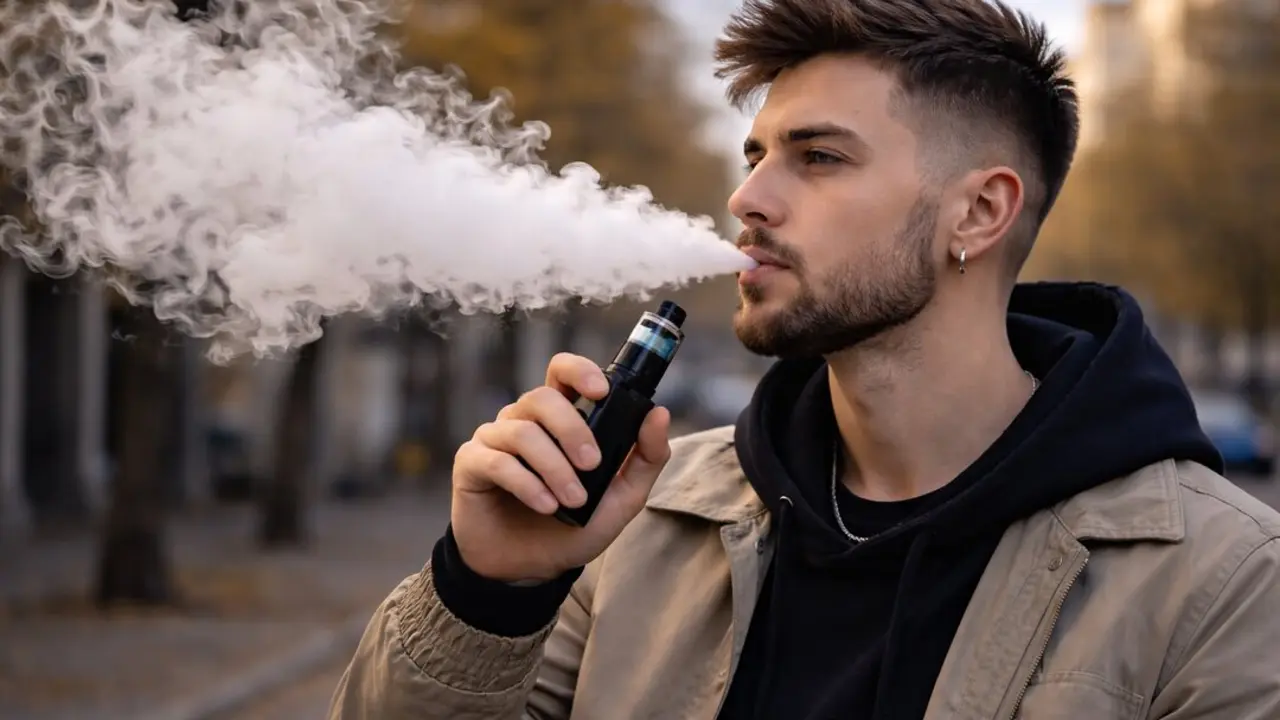 Una persona con un vaper. / I.A
