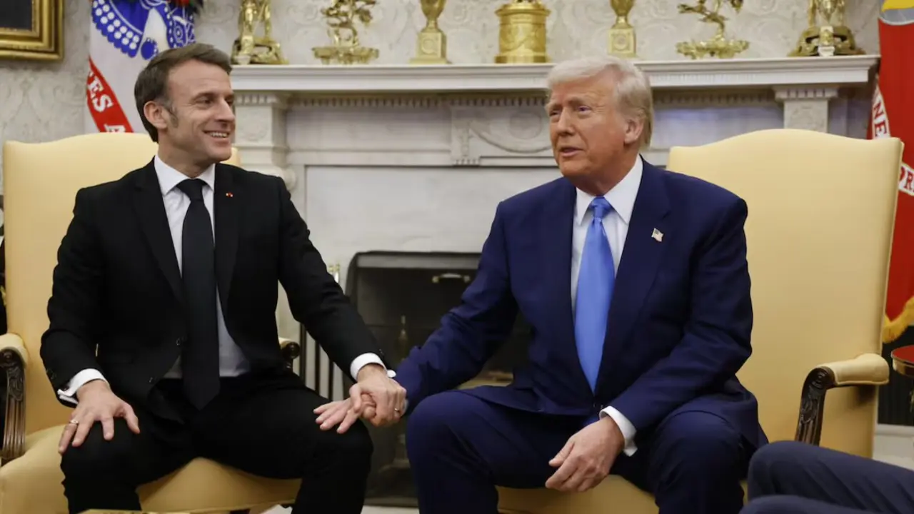 Emmanuel Macron y Donald Trump.