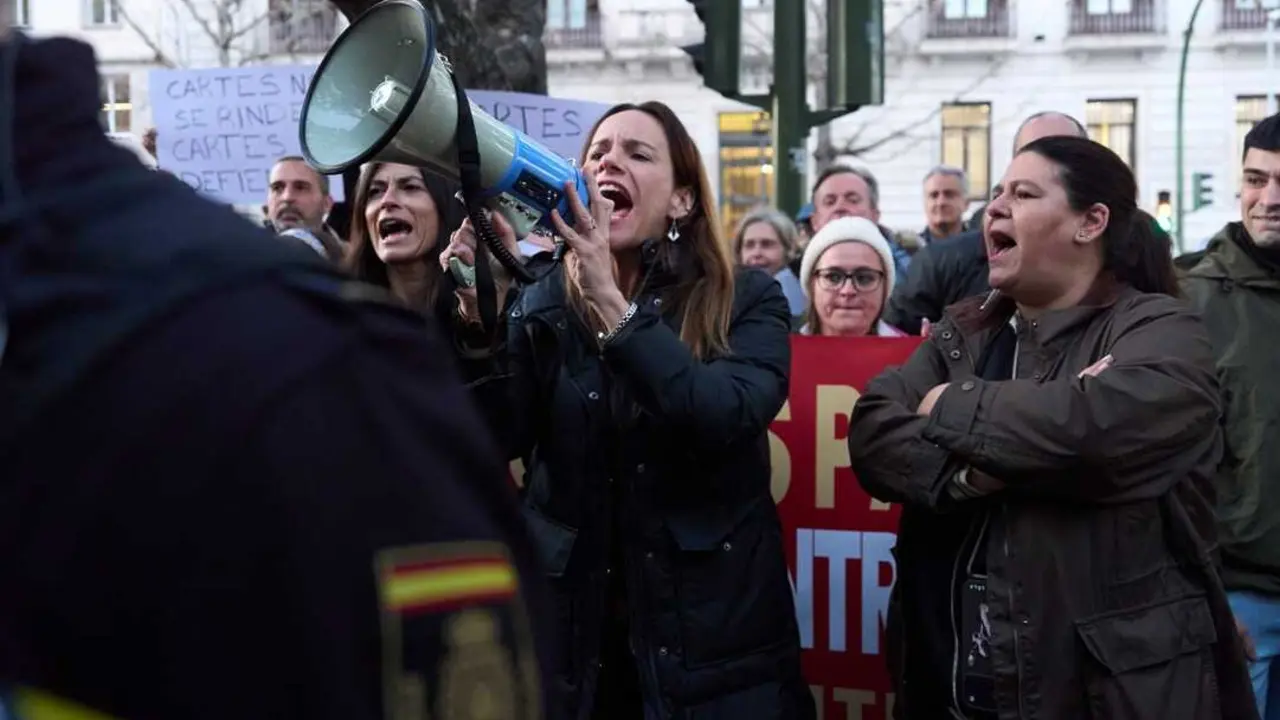 La portavoz nacional de Agenda Espa&ntilde;a de Vox, Isabel P&eacute;rez Mo&ntilde;ino, ayer en Santander. / JUANMA SERRANO ARCE - EP