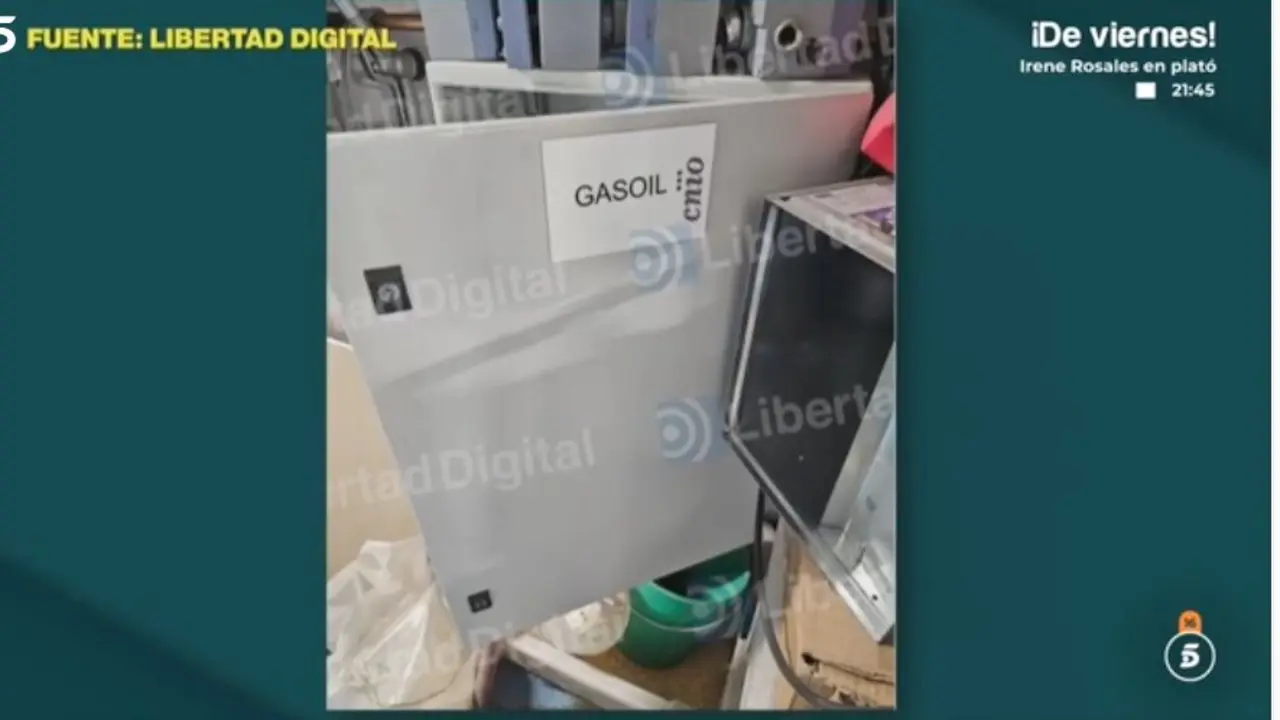 Imagen del surtidor de gas&oacute;leo localizado en las instalaciones del CNIO y difundida por Libertad Digital, dentro de la investigaci&oacute;n sobre el presunto desv&iacute;o de recursos del centro.