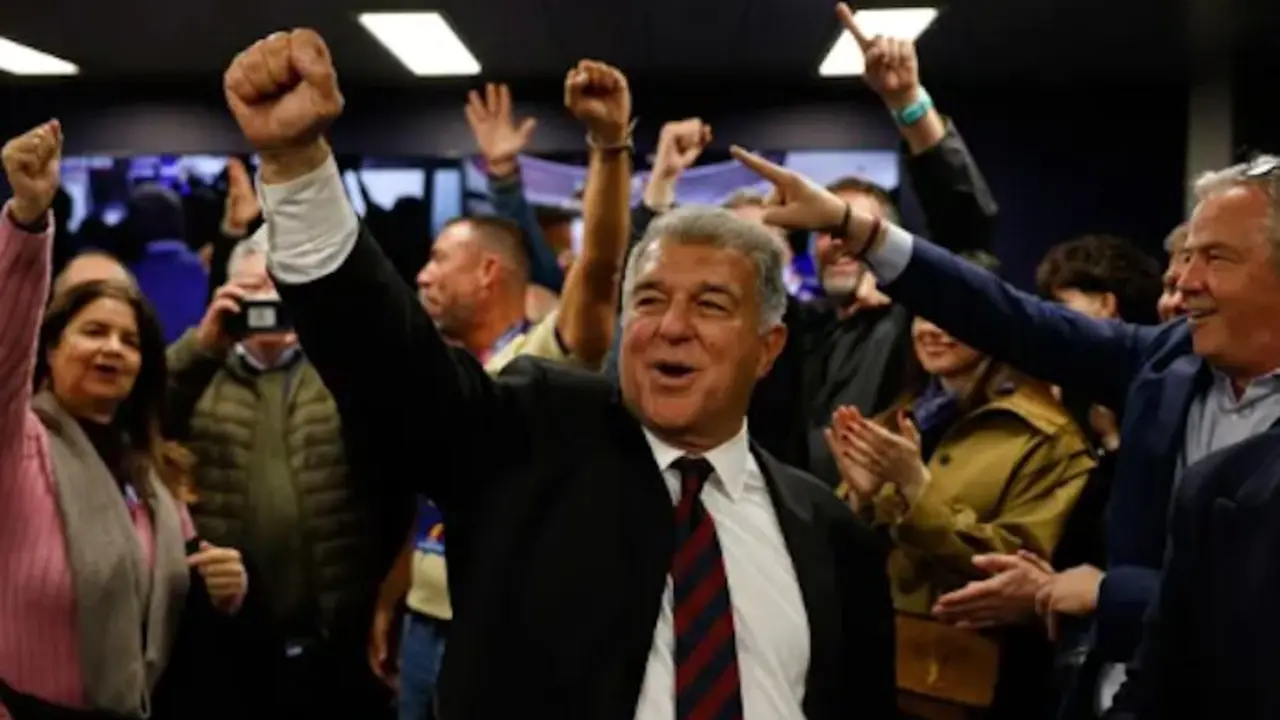 Joan Laporta fue reelegido este domingo como presidente del Barcelona para los pr&oacute;ximos cinco a&ntilde;os.