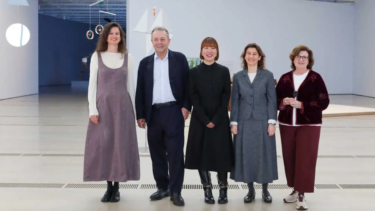 Presentaci&oacute;n de la exposici&oacute;n 'Entrelazamientos' de Yuko Mohri en el Centro Bot&iacute;n. / BELEN DE BENITO