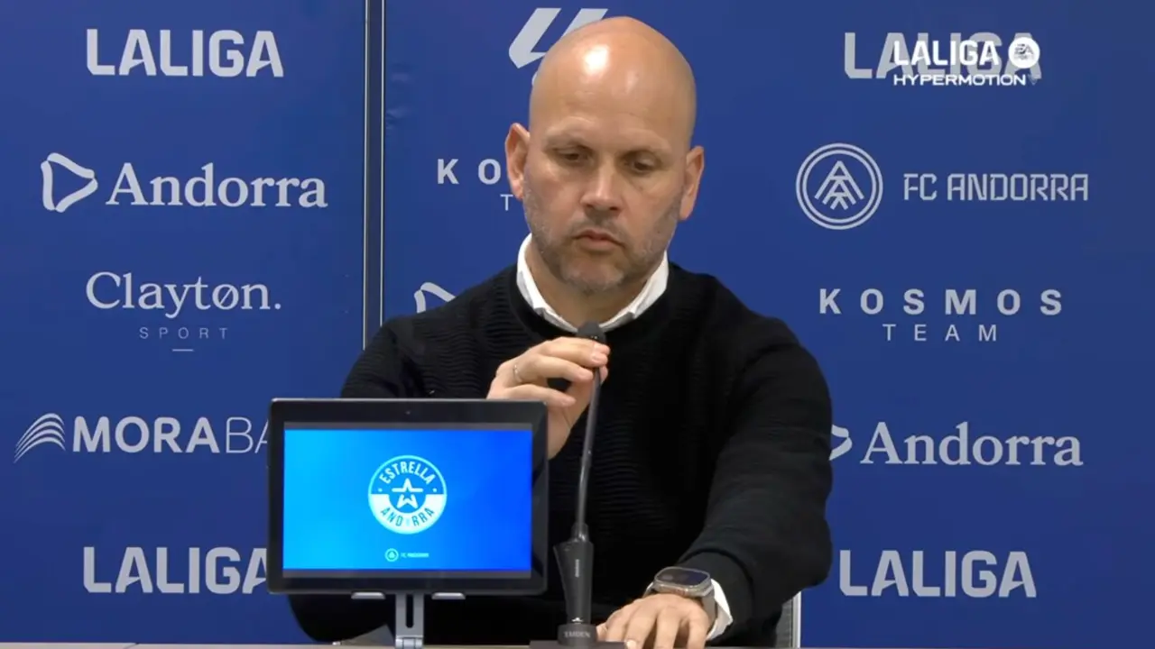 Jose Alberto, en rueda de prensa, tras el partido ante la Andorra.