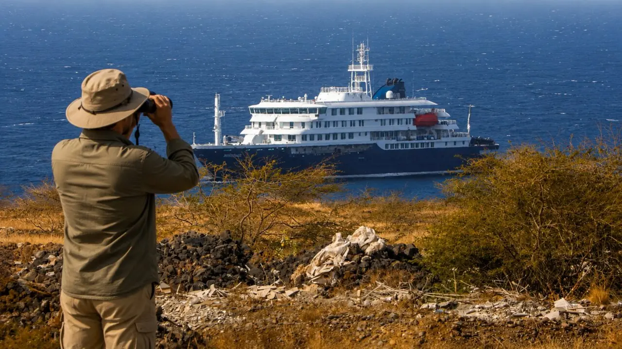 El crucero MV Hondius navega rumbo a Tenerife bajo control sanitario tras el brote de hantavirus detectado a bordo, con pasajeros confinados y vigilancia m&eacute;dica permanente en plena traves&iacute;a atl&aacute;ntica.