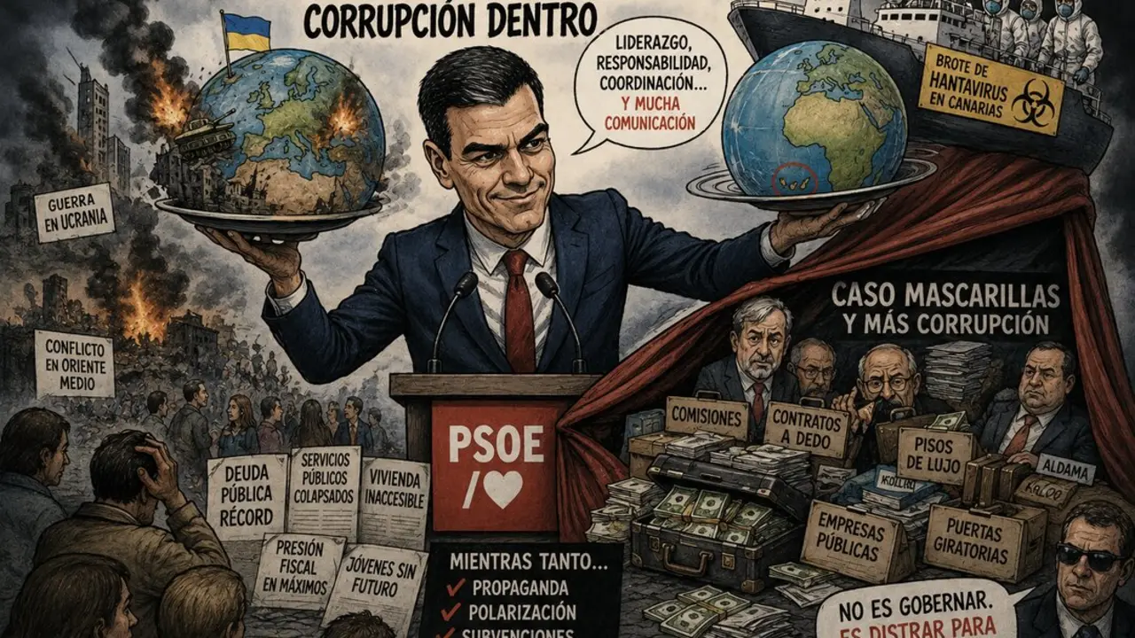 Mientras mira al mundo, intenta que nadie mire detr&aacute;s del tel&oacute;n.