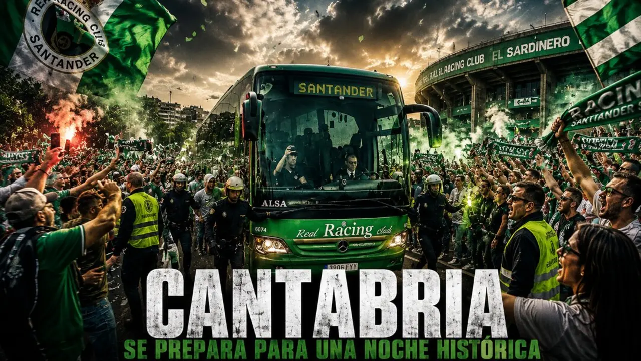 La afici&oacute;n del Racing convierte Santander en un aut&eacute;ntico volc&aacute;n verdiblanco en la antesala del partido m&aacute;s importante de los &uacute;ltimos catorce a&ntilde;os. El sue&ntilde;o de Primera vuelve a latir con fuerza en Cantabria.