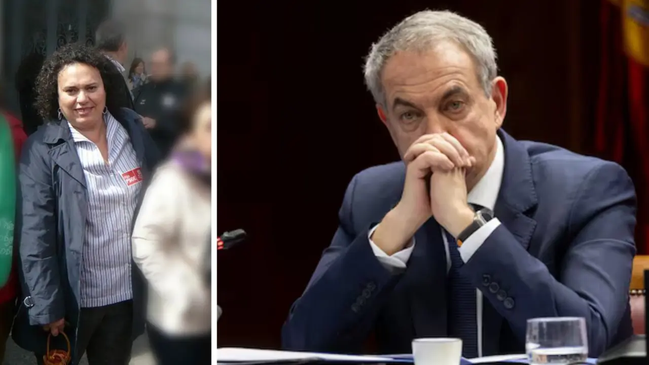 Gertrudis Alc&aacute;zar, la secretaria de Zapatero y Jos&eacute; luis Rodr&iacute;guez.