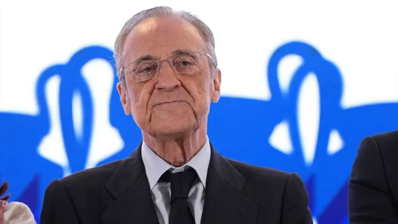 Florentino P&eacute;rez atiende a los medios de comunicaci&oacute;n tras ganar las elecciones presidenciales del Real Madrid en el Hotel Eurobuilding el 8 de junio de 2026 en Madrid, Espa&ntilde;a.
Fecha: 08/06/2026.

Firma: AFP7 / Europa Press - Solo para uso en Espa&ntilde;a