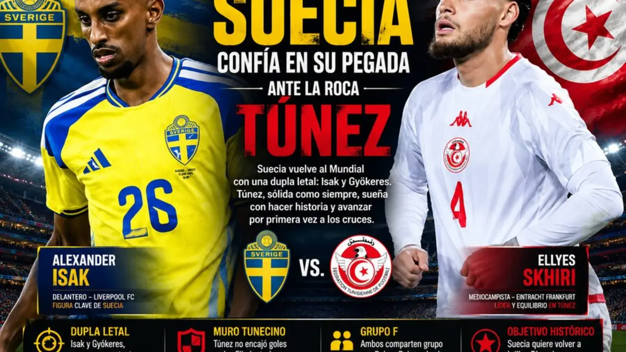 Mundial 2026: Suecia vs T&uacute;nez