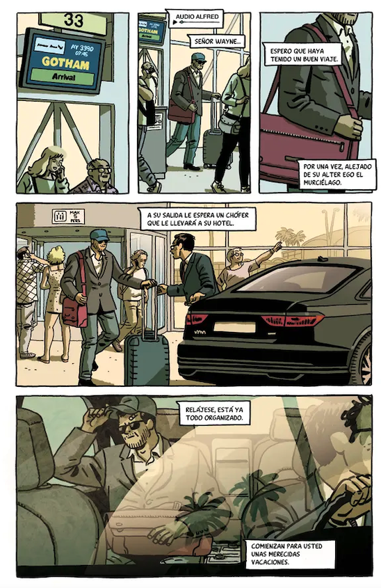 La historia española de Batman: el Mundo fue ilustrada por el artista gráfico Paco Roca. Fotografía: TM & © 2021 DC COMICS