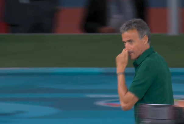 Luis Enrique tras el partido. / Telecinco