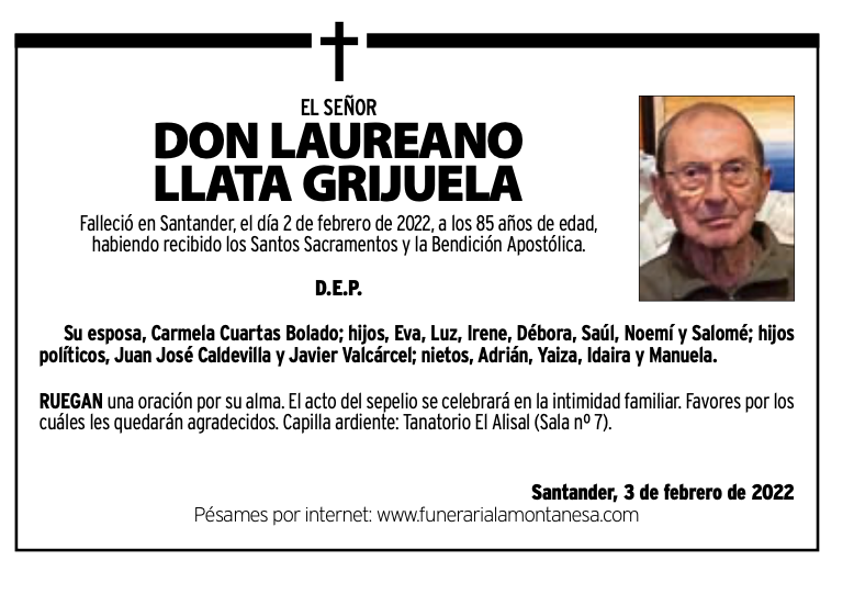El Señor Don Laureano Llata Grijuela