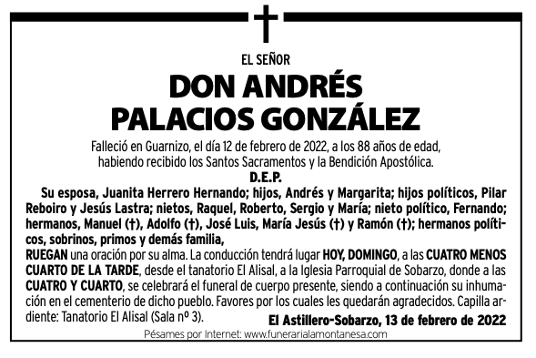 El Señor Don Andrés Palacios González