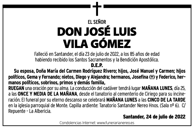 Don José Luis Vila Gómez