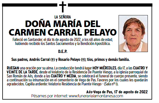 MARIA DEL CARMEN CARRAL PELAYO