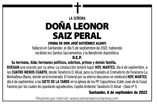 Doña Leonor Saiz Peral