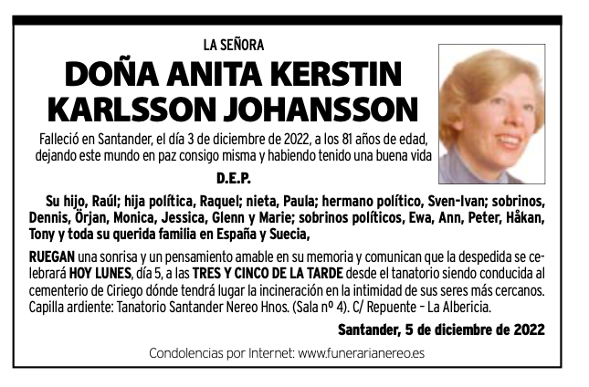 Doña Anita Kerstin Karlsson Johansson