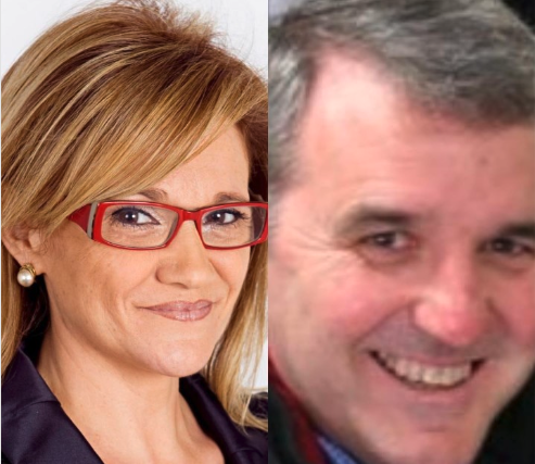 La concejala Milagros Bárcena y el alcalde, Alberto García Onaindía. / ALErtA