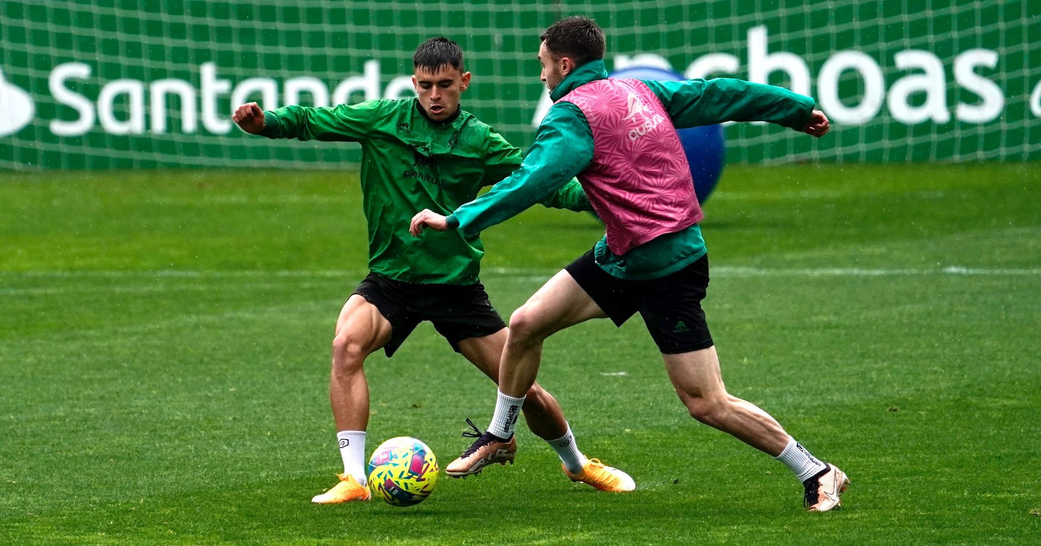 Jugadores del Racing durante el entrenamiento. / RRC
