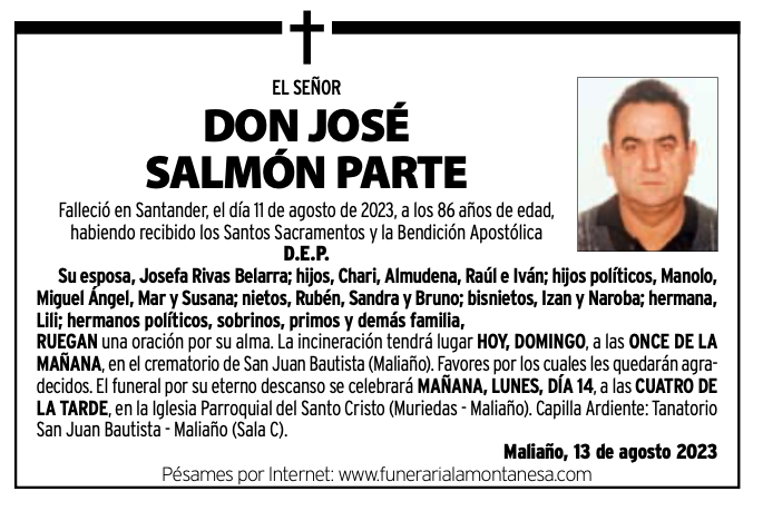 El Señor Don José Salmón Parte