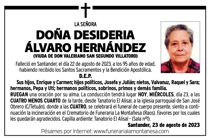 Doña Desideria Álvaro Hernández