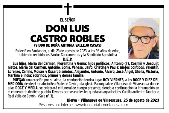 El Señor Don Luis Castro Robles