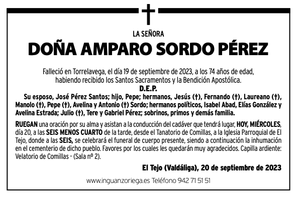 Doña Amparo Sordo Pérez