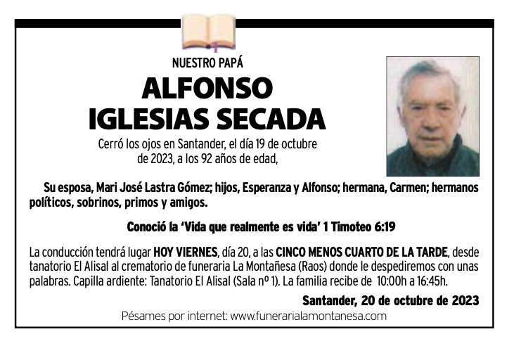 Nuestro Papá Alfonso Iglesias Secada