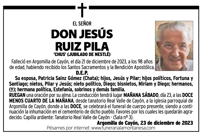 El Señor Don Jesús Ruiz Pila