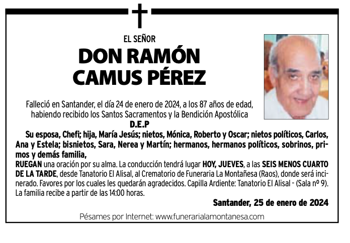 El Señor 
Don Ramón 
Camus Pérez
