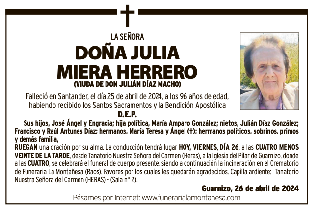 Doña Julia Miera Herrero