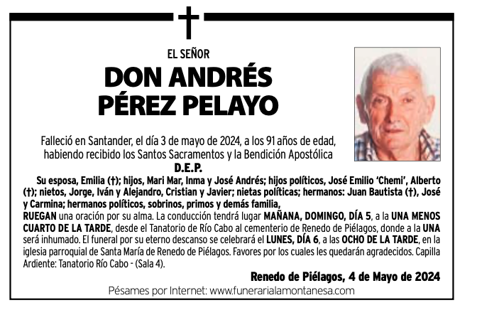 El Señor Don Andrés Pérez Pelayo