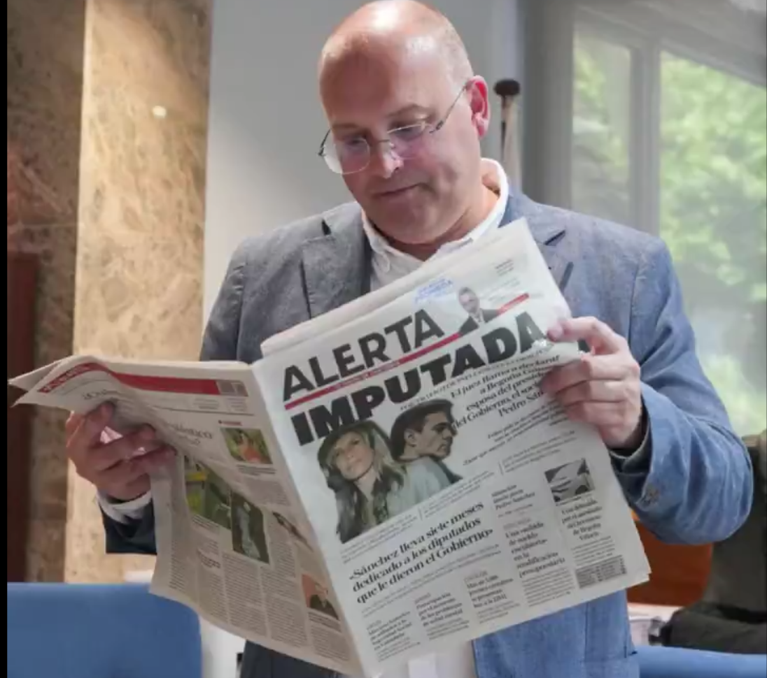 Miguel Tellado en su visita a Cantabria con el Diario Alerta. / Redes sociales