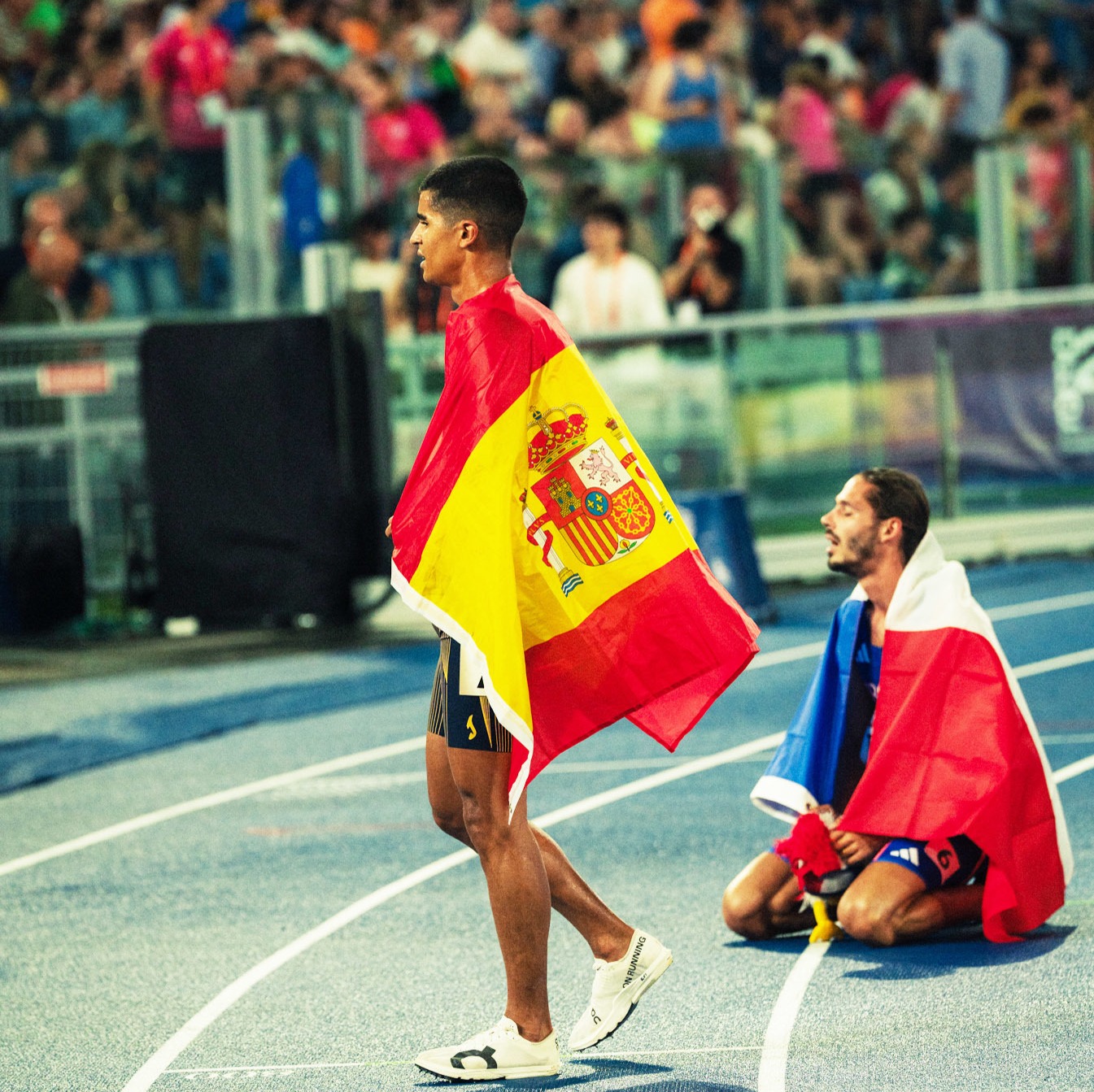 El atleta cántabro, Mohamed Attaoui tras la carrera. / Lela_Labs