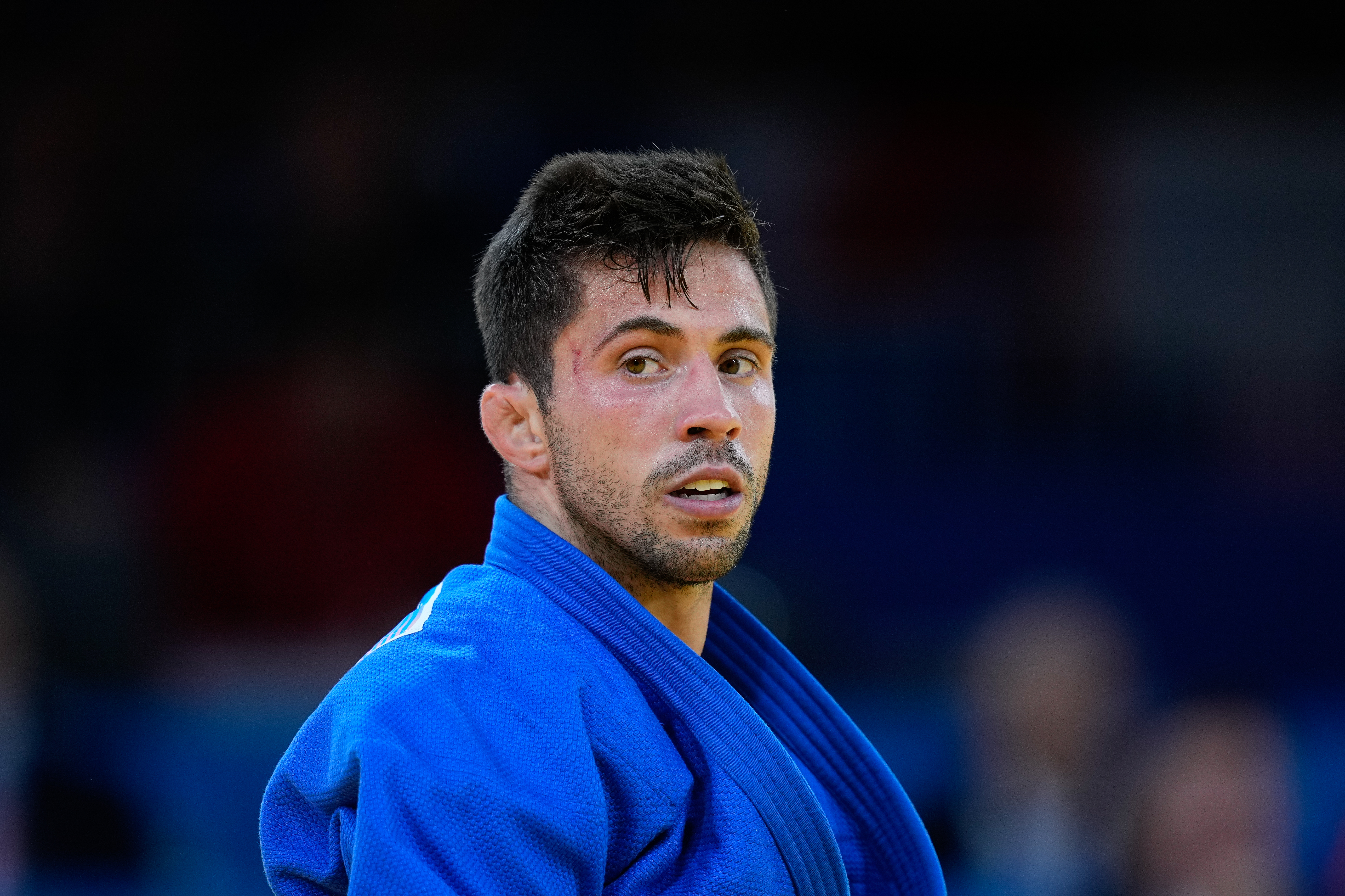 El judoca español Fran Garrigós durante los Juegos Olímpicos de París. / Oscar J. Barroso