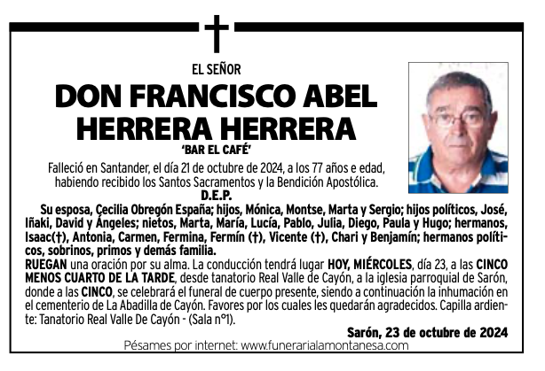 El Señor Don Francisco Abel Herrera Herrera