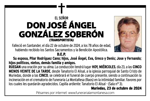 El Señor Don José Ángel González Soberón