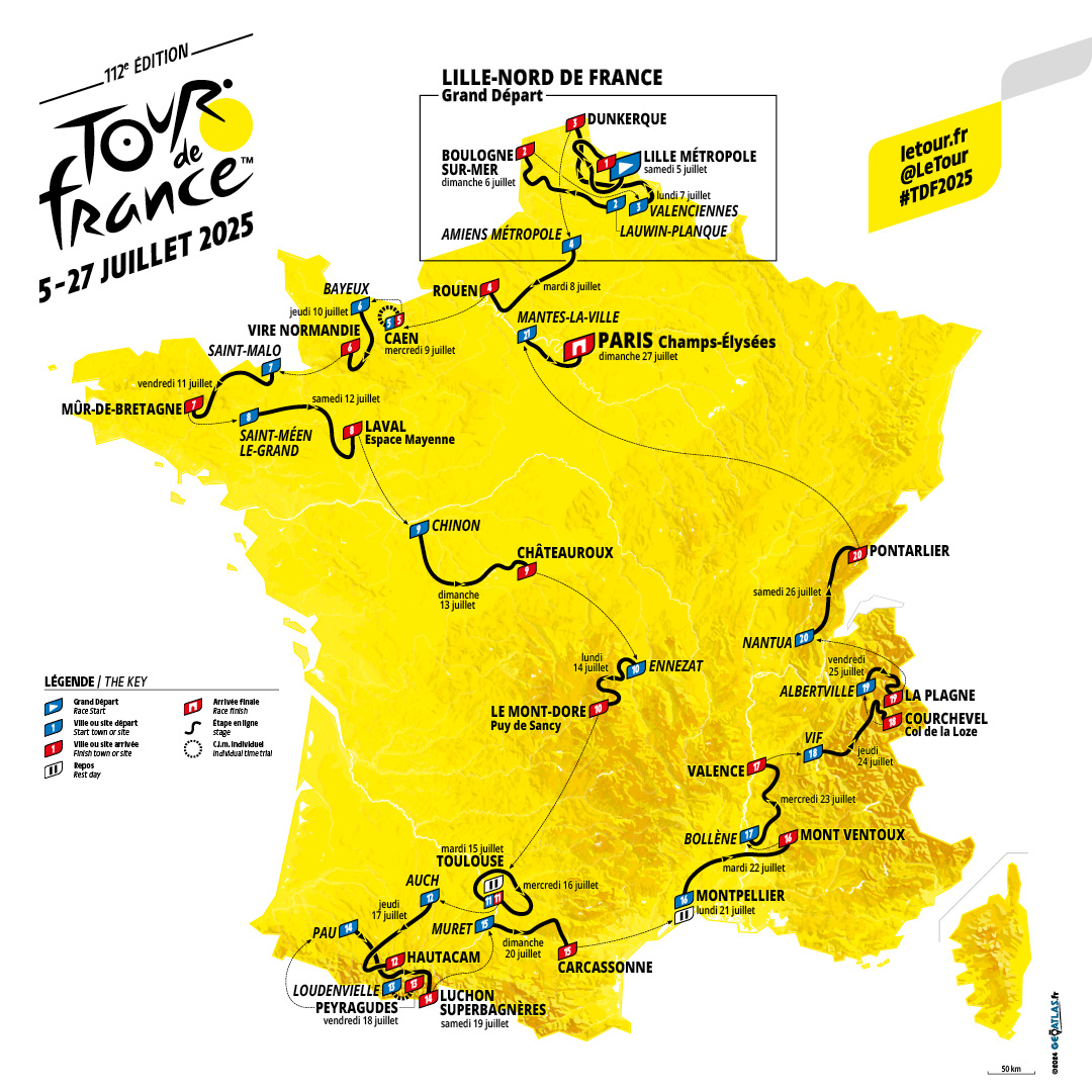 Recorrido del Tour de Francia 2025. / LE TOUR / A.S.O.