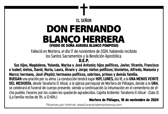 El Señor Don Fernando Blanco Herrera