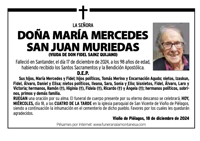Doña María Mercedes San Juan Muriedas
