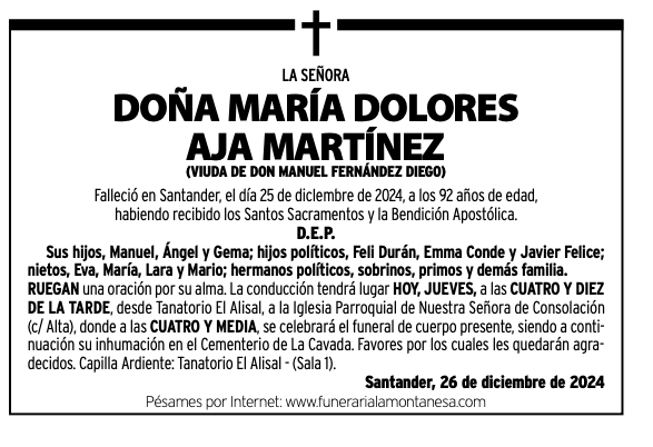 Doña María Dolores Aja Martínez
