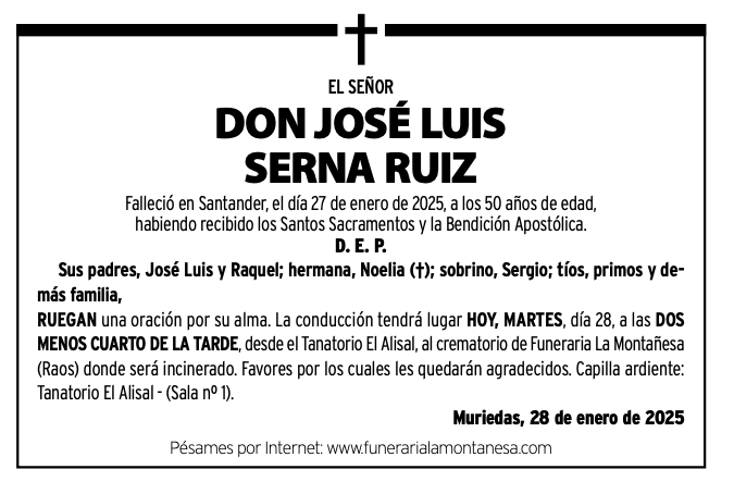 El Señor Don José Luis Serna Ruiz